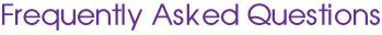 FAQ's